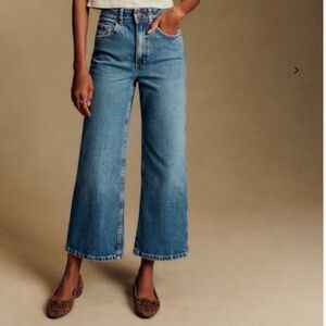 NWOT Sézane Le Crop Denim Blue 36 (4)